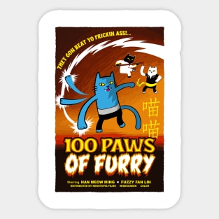 100 Paws of Furry Sticker